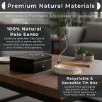 5 Palo Santo Sticks with White Holder (White)