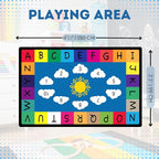 Genki - Kids Rugs for Playroom - ABC Learning Area Rug for Play Room, Classroom, Kindergarten, and Preschool - Kid Alphabet Educational Carpet for Childrens and Toddler Mat - Non Slip | 3'3"x4'11"