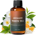 Aromadd White Tea Diffuser Oil Inspired by Luxury Hotel Scent, Essential Oils for Waterless Diffuser, White Tea & Bergamot, Long-Lasting & Natural Home Fragrance - 3.38 fl oz (100 mL)