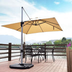 Giantex 4PCS Patio Offset Umbrella Base Weight, 195 lbs Water Sand Filled Umbrella Stand for Cantilever Offset Umbrella, Outdoor Market Umbrella Base with Easy-Filling Spouts
