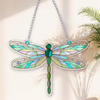 Dragonfly Gifts for Women, Acrylic Decor Dragonfly Hanging Ornaments for Christmas Tree, Blue Green Ornaments for Home Window & Car Decor