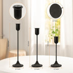 6 Pcs Black Candle Holders Set, Vintage Home Decor – Modern Taper Candlestick Holders for Wedding, Table Centerpieces – Great Gift for Housewarming, Birthday Parties, Wedding & Christmas Season