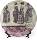 8 Inch Decorative Plate, Victorian Dinner Plate, Women Fashion Handbag Print Ceramic Wall Hanging for Fine Dining, Upscale Events, Dinner Parties, Weddings, Catering, Christmas, Thankgiving Decor