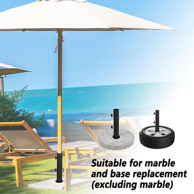 Heavy Duty Universal Granite Umbrella Stand Tube Outdoor, Stone Umbrella Tube Base for Outside, Marble Flag Pole Stake Holder, Table Umbrella Tube Bracket, DIY Patio Umbrella Holder Parts