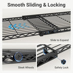 VIPEK X3 Expandable Heavy Duty Clothes Rack Adjustable from 5'2" to 8' with Adjustable Shelves and Hanger Rods, Large Freestanding Clothing Racks Reach-in & Walk-in Closet, Max Load 1210LBS, Black