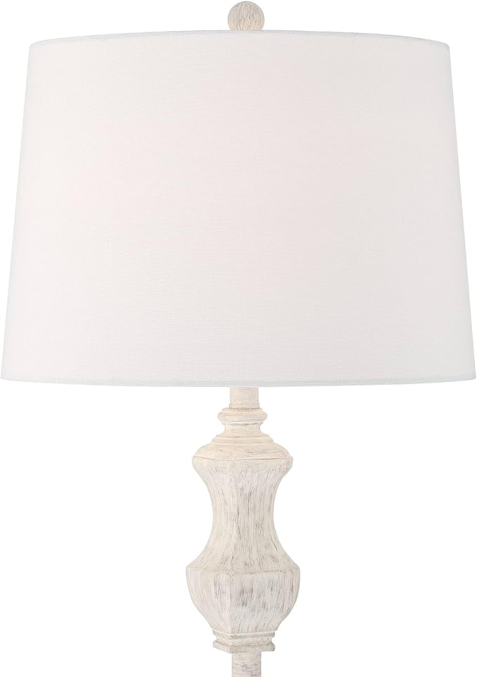 Barnes and Ivy Verona Traditional Shabby Chic 61 1/2" Tall Standing Floor Lamp Skinny Vintage White Living Room Bedroom House Reading Office Home Decor Entryway Dining Indoor Family Bedside