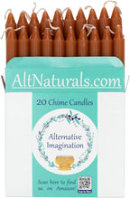 Alternative Imagination Brown Chime Candles - 20 Pack of Unscented 4 Inch Mini Taper Candles - Dripless Long Burning Ritual Candles for Meditation, Spell Work, Birthdays, Ceremonies & Home Decor