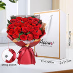 ADDWel 24 Pcs Preserved Real Red Roses, Two Dozen Long Lasting Forever Flowers, Valentine's Day Gifts for Wife Girlfriend Mom, Romantic Anniversary Birthday Gift, Unique Luxury Bouquet for Delivery