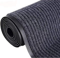 3x10Ft Commercial Indoor Outdoor Rug Grey Brush Step Entrance Floor Mat Commercial Runner Rugs with Rubber Backing for Hallways