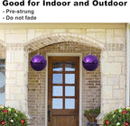 Purple 8.0" Extra Large Christmas Ornaments - Christmas Tree Decoration Balls Shatterproof Hanging Shiny Balls for Birthday Holiday Wedding Decorations Set of 2pcs