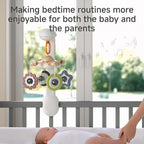 Tumama Baby Crib Mobile with Projection Night Light, Music and White Noise, Soft Plush Mirror Hanging Toys, Mute Spin Motor Nursery Toys for Infant 0-3, 6-9 Month Newborn Xmas Gift (Clouds)
