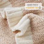 Snuggle Sac Twin XL Bed Blanket 66x90 inches, Super Soft Warm Beige Blankets for Bed, Living Room, Luxurious Microfiber Blanket Dupes, Heather Beige, 66x90 inches