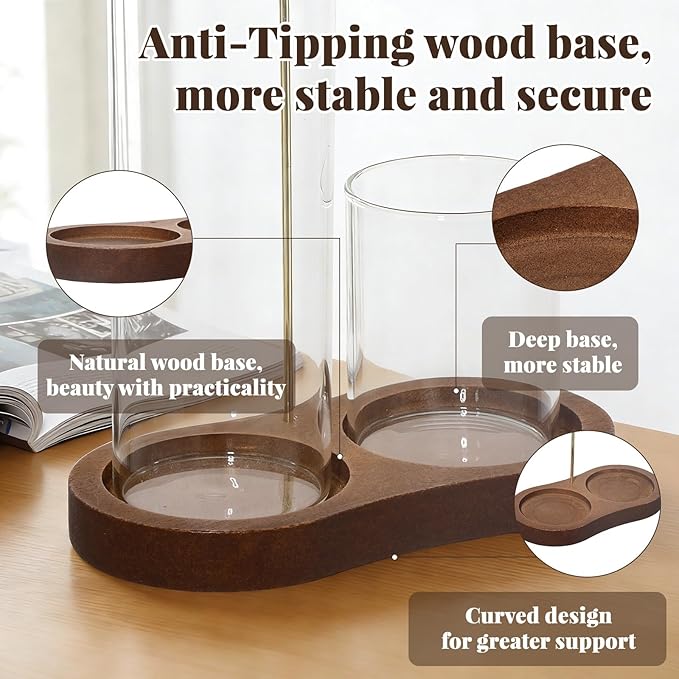 2-in-1 Glass Incense Burner with Ash Collector and Incense Stick Storage Upside Down Hanging Incense Holder, Anti-Splashing Design, Perfect for Meditation, Yoga, Spa, and Home Decoration