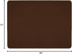 House, Home and More Skid-Resistant Carpet Indoor Area Rug Floor Mat - Chocolate Brown - 6 Ft X 8 Ft - Non Slip Rubber Backing, Stain Resistant, Dog Friendly, Living Room Bedroom Kitchen Entryway