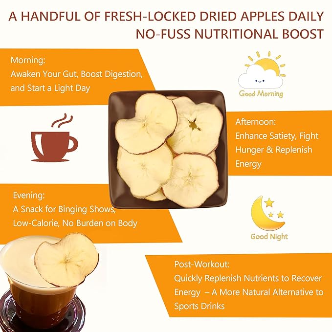 Apple Slices, Dried Apples,7.05 oz /200g,No Added Sugar, Gentle Sweet-Non-Cloying, Concentrated Apple Flavor & Nutrition, Simmer Pot Mix, Simmer Pot Potpourri, for Home Decor, Sweet Wishes, Resealable Bag