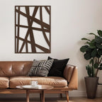 SIGNLEADER Metal Wall Art Decor Abstract Bronze Line Minimalist Modern Abstract Wall Sculpture Hangings Home Decoration for Living Room, Bedroom, Bathroom, Kitchen, Outdoor - 24" Bronze