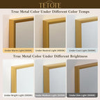 TETOTE Brushed Gold Frame Mirror for Bathroom Wall 48" x 30" Brushed Brass Beveled Rectangle Bathroom Vanity Mirror for Over Sink, Bedroom, Entryway, Living Room, Tempered Glass, Stronger Frame