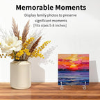 Iron Plate Stands for Display,Foldable Book Holder & Easel Stand for Sign, Versatile Poster Stand and Small Plate Stand for Home Decor, Art, Photo Frame, Card, Crystal Display (Silver, 6 inch (4Pcs))