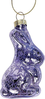 Lillian Vernon Bunny Blown Glass Easter Ornaments - Handcrafted Hanging Tree Decorations, Easter Bunny Holiday & Party Decor, 2.75 in, Assorted, 12-Piece Set