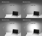 Neatfi XL Bifocal LED Magnifying Lamp – 7-Inch Acrylic Lens, 2.25x & 6X Magnification, 1,600 Lumens, Dimmable LED, Adjustable Arm, Hands-Free Close Work (Silver, with Clamp)
