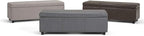 SIMPLIHOME Avalon Storage Ottoman Bench - 48 inch Wide Upholstered Linen Look Fabric Rectangular Lift-Top Ottoman in Cloud Grey, Contemporary Storage Bench for Living Room with High-Density Foam