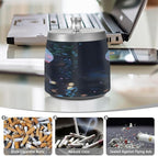 Jellyfish Ashtray with Lid, Outdoor Ashtrays for Patio, Stainless Steel Ashtray Odorless Smokeless for Home Office Balcony