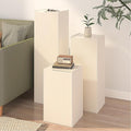 3Pcs Square Display Stand - Foldable Paper Pedestal with Square Acrylic Plate for Shoes & Handbags, Retail Store, Boutique, Home & Wedding Decor, Party Events