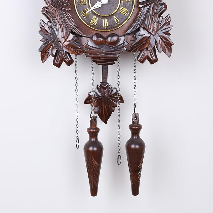 Kendal Cuckoo Clock Large Vintage Wall Clock Handcrafted Wood Cuckoo Clock House Home Decor with Singing Bird & Birds Live in Tree Houses Decoration MX222