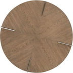 Liberty Furniture Harlow Living Room Round End Table - Sandstone & Satin Nickel