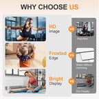Hasipu Home Gym Mirror, 48"x24" Each, 2-Pack Frameless Wall Mounted Mirrors with Glass Clamps & 1 Aluminum Rail, Large Body Mirror for Home Gym, Yoga Studio, Bedroom, Silver Tempered Glass