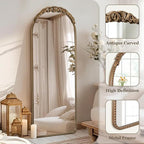 Besdomus Gold Full Length Mirror: 53x19 in Traditional Ornate Antique Floor Mirror - Baroque Vintage for Bedroom/Living Room/Entryway/Hallway/Wall/Home Decor