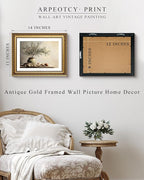 ARPEOTCY Vintage Gold Framed Wall Art Decor, 11x14 Inch Farmhouse Olive Tree & Apple Print Artwork, Still Life Wall Art Home Decor, BotanicalPainting for Kitchen Living Room Office