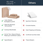 Olive + Crate Tencel Eucalyptus Cooling Duvet Cover Set - Hypoallergenic, Lyocell Tencel Duvet Cover - Temperature Regulating with Hidden Button Closure & Corner Ties - King Size [Terracotta Clay]
