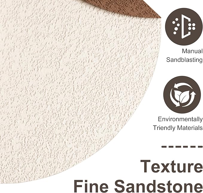 LED Sandstone Wall Decor, 3D Wall Art Sculpture, Simulated Green Plants, Glass Vase & Rabbit Statue, Remote Control 3 Color Light, for Living Room, Bedroom, Hallway(Light Coffee,41.4 * 23.6in)