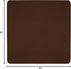 House, Home and More Skid-Resistant Carpet Indoor Area Rug Floor Mat - Chocolate Brown - 5 Ft X 5 Ft - Non Slip Rubber Backing, Stain Resistant, Dog Friendly, Living Room Bedroom Kitchen Entryway
