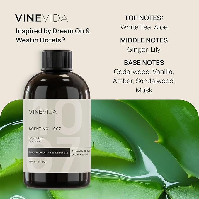 VINEVIDA (128oz) Hotel Fragrance Collection Diffuser Oil - Hotel Scents Diffusers for Home - Cold Air Diffuser Oil - Hotel Scent Essential Oil - Scent No.1007 Inspired by Westin Hotels