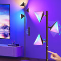 36W RGBCW Floor Lamp, Color Changing LED Tree Floor Lamp, Stepless Dimmable Tall Standing Lamp with Remote & Touch Control, 2700K-6500K Modern Floor Lamps for Living Room, Bedroom, Gaming Room - Brown