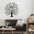 SIGNLEADER Metal Wall Art Decor Heart-Shaped Tree of Love Abstract Wall Sculpture Hangings Home Decoration for Living Room, Bedroom, Bathroom, Kitchen, Outdoor - 18" Black