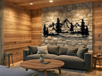 Vailla Mountain Art Large Mountains Wall Decor Wood Wall Art 3D Wall Hanging Home Decoration Nature 3D Textured Sculptures Mountain Rivers Decorative Painting Suitable For Living Room Bedroom Office