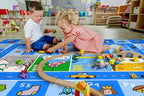 Booooom Jackson ABC Rug Kids Rug Educational Rugs Non-Slip Kids Carpet with Alphabet, Number Mat for Children, Baby, Toddler Play, 4'11'' x 3'3''