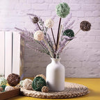 Patelai 72 Pcs Wicker Rattan Balls Decorative Balls for Vase Centerpiece Bowls Orbs Filler for Spring Summer Craft Home Decor, 4 Sizes(Grass Green, Matcha Green, Brown, Apricot, Beige)