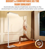 Pure Light Floor Lamp 9500LM Full Spectrum, 4000K Natural Daylight Eye-Care Reading Light, Dimmable 100W Standing Lamp with Motion Sensor for Home Office, 60000+ Hours
