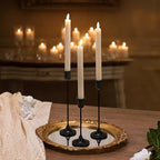 Candle Holder 3 PCS Candlestick Holders, Black Taper Candle Stick Holder, Modern Decorative Centerpiece, Christmas Decor, Gift for Home Fireplace Housewarming Candelabra Décor