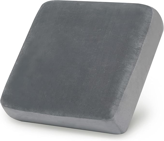 hyha Velvet Couch Cushion Covers, Soft Sofa Seat Covers for sectional Cushion Couch Washable, Magic Sofa Slipcover with Elastic Bottom, Non-Slip Furniture Protector for Pets, Kid(Small, Grey)