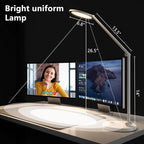LED Desk Lamp for Home Office, Eye-Caring Modern Desk Light, 3 Color Temperature 10 Brightness Computer Light, Dimmable Desk Light with Memory & Timer Func, Metal Swing Arm Table Lamp (White)