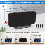Peakeep Small Digital Alarm Clock for Bedrooms, Loud for Heavy Sleepers Adults, Dimmable Plug in Electric Large Numbers Clock Battery Backup, Slim Clock for Table Office Modern Living Room (BB)