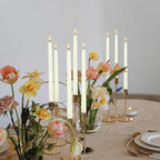 100Pack Ivory Taper Candles, 7-8 Hours Burn Time, Unscented, Smokeless and Dripless, 0.75 x 10 Inch Dinner Candle Set for Household, Wedding, Party and Home Décor Candlesticks