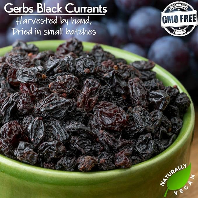 Gerbs Dried Zante Currants 4 lbs. | Unsulfured, No Artificial Additives, Resealable Bag | Naturally Bold & Tart Flavor | Top 14 Allergen-Free