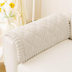 Smiry Pet Couch Cover for Dogs Washable, Non-Slip Fuzzy Couch Covers for 3 Cushion Sofa Pet Friendly, Soft Thick Furniture Protector Sofa Slipcover Mat for Dogs (White, 27.6" x 27.6")