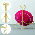 Iron Plate Stand for Display with Folding Design, Picture Stands for Tables, 12 Inch Large Easels for Displaying for Book, Art Piece, Photo and Platter, 12’’ Gold, 2-Pack